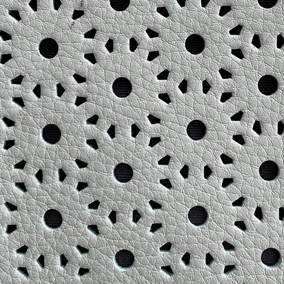 Kate Spade Mint Green Leather Perforated Flap Shoulder Bag - Picture 6 of 14